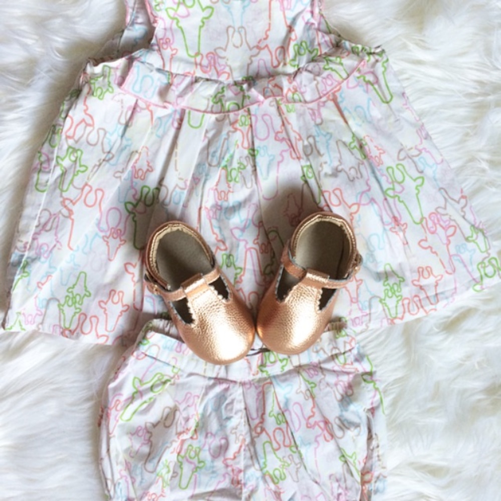 Rose Gold t-bar shoes🌟🌞 - Picture 4 of 6